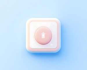 Leinwandbilder - Stylish 3D vector icon for smart home controls on a pale blue background
