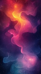 Poster - Abstract Neon Color Gradient Blurred Background with Dynamic Effect. Abstract Modern Dynamic Colors Gradient Background. Grainy Texture Background Style with Copy space.