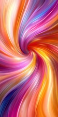 Poster - A colorful swirl of pink, orange, and blue. The colors are vibrant and the swirl is dynamic
