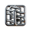 © Biddut - Complex interconnected metal pipes maze structure isolated on transparent background