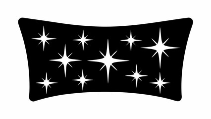 Poster - Black background with rounded corners and white stars of varying sizes scattered throughout it