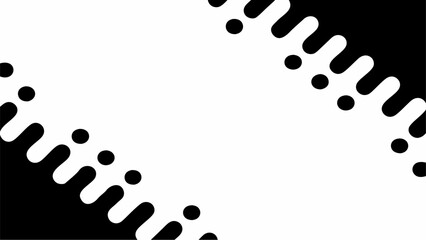 Poster - Abstract monochrome background featuring diagonal lines of rounded shapes and contrasting black and white areas
