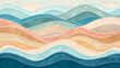 © Md - Serene abstract landscape with gentle waves of soothing colors creating a calming modern aesthetic
