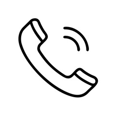 Poster - Outline drawing of a telephone receiver with sound waves indicating an incoming call is in progress now