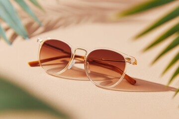 Poster - minimalistic display of assorted sunglasses resting on flat surface