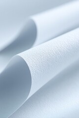 Poster - close-up image of gently flowing texture showcasing smooth curves against stark white backdrop