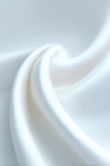 Poster - close-up image of gently flowing texture showcasing smooth curves against stark white backdrop