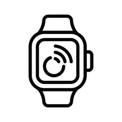 Fototapete - Smartwatch with wireless signal icon