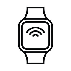 Fototapete - Smartwatch with wireless signal icon