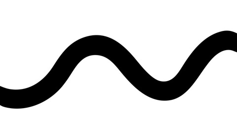 Fototapete - Dynamic black flowing wave design element, modern minimalist flowing art, perfect for abstract backgrounds and creative designs