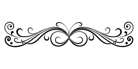 Poster - Elegant ornamental flourish design element for invitations and stationery with timeless appeal and classic beauty, scalable vector graphic