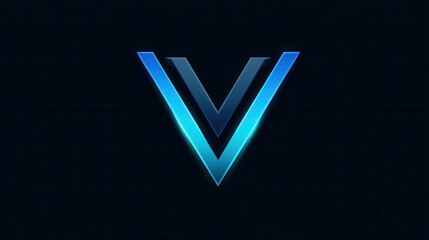 Poster - V Letter Logo Template, no logos, no brands