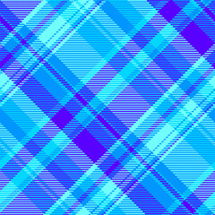 Poster - Vibrant plaid pattern in cool blues and violet. A classic, textured design, versatile for backgrounds, textiles, or creative projects requiring a retro, geometric aesthetic.