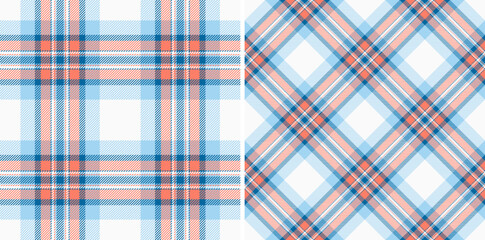 Poster - Two vibrant pastel plaid patterns, perfect for textile design, website backgrounds, or fashion projects.  The classic and diagonal styles offer versatile options for a fresh, summery aesthetic.