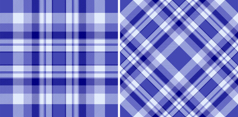 Poster - Classic blue and white plaid patterns, perfect for textile design, apparel, or web backgrounds.