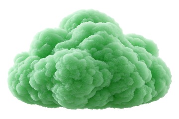 Poster - A fluffy green cloud isolated on white background