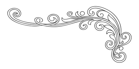 Poster - Elegant vintage flourish decorative element adds timeless beauty to invitations, borders, and ornate designs.