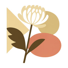 Poster - PNG Abstract floral geometric design