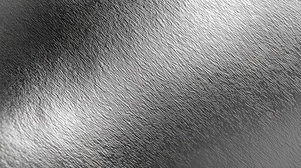 Poster - pearl silver metallic aluminum foil stainless steel texture. grainy plain grey abstract monochrome background banner