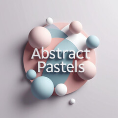 Aufkleber - Composition of spheres and circular segments in soft hues creating an elegant and modern aesthetic scene