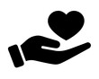 © pinki - hand holding a heart vector icon