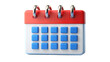 © Sorif Ahmed - A 3d calendar with blue squares and red top isolated on a transparent background
