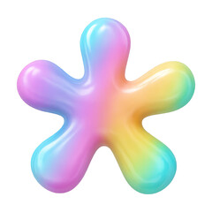 Poster - PNG Colorful abstract glossy shape