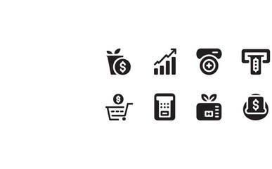 Poster - Music web design icon set: vector symbols for business, shopping, and communication
