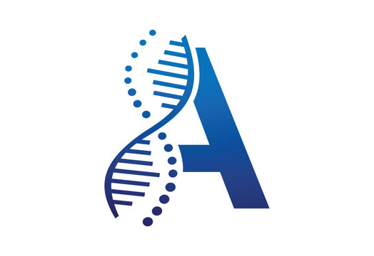 creative logo icon DNA latter A