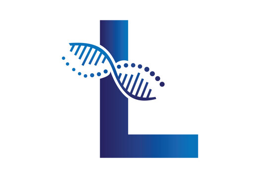 creative logo icon DNA latter L