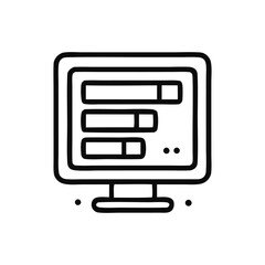 Fototapete - Hand Drawn Computer Screen Displaying Progress Bars.