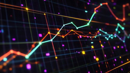 Poster - A digital display showing a line graph