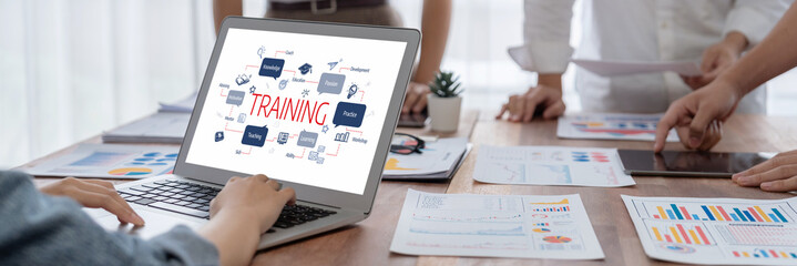 Poster - E-learning website with sofware for student to study online on the internet network brisk