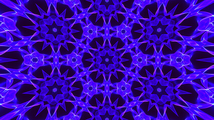 Poster - Abstract colorful kaleidoscopic geometric pattern. Kaleidoscopic background design. Hypnotic background. 3D rendering..