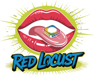Poster - Vibrant Red Lips with Colorful Tongue and Capsule: A captivating graphic featuring lush red lips, a playful tongue, and a colorful capsule, all set against a vibrant, eye-catching design.