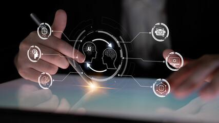 Poster - AI assistant with LLM, big data, machine learning, and generative AI powers prompt engineering and supports agentic AI for advanced business applications. Latch