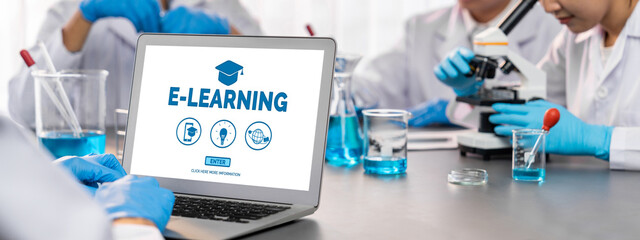 Poster - E-learning website with brisk sofware for student to study online on the internet network