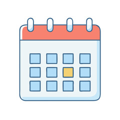 Aufkleber - Calendar icon illustration showing a reminder or a marked day of importance