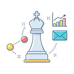 Poster - Strategic Business Planning and Marketing with a Chess King Figure