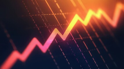 Poster - A close-up shot of a graph with a red arrow pointing to a specific data point