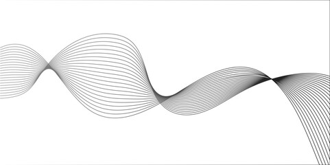 Poster - Abstract wavy curve lines background. Abstract frequency sound wave lines and technology curve lines background. Abstract business wave curve lines background. Vector illustration.