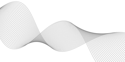 Poster - Abstract wavy curve lines background. Abstract frequency sound wave lines and technology curve lines background. Abstract business wave curve lines background. Vector illustration.