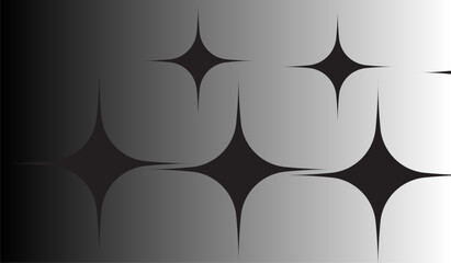 Aufkleber - Repeating star shapes with gradient from light to solid tone arrangement pattern design style