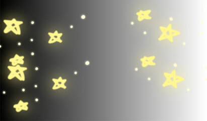 Aufkleber - Illustration of scattered luminous celestial shapes on a gradient toned plain surface design element