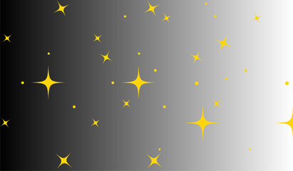 Aufkleber - Illustration of numerous golden stars and small circles scattered across a gradient toned environment