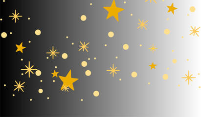 Poster - Gradient with scattered golden stars and dots creating a festive and celebratory atmosphere design element