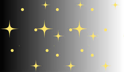 Aufkleber - Gradient background with yellow stars and dots scattered throughout the image creating a festive pattern