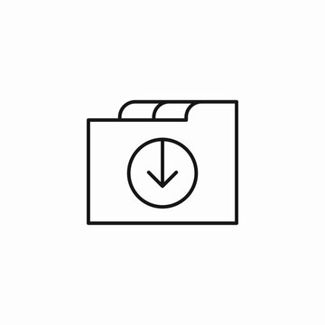 download folder sign icon sign vector