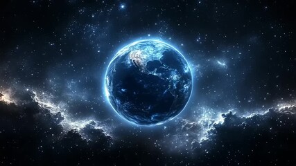Wall Mural - Earth in deep space