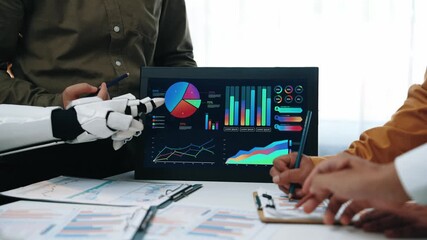 Poster - By incorporating AI analytics, a marketing consultant fine tunes concepts, spurring proactive strategies and improved business alignment among team members. Noogenesis AI